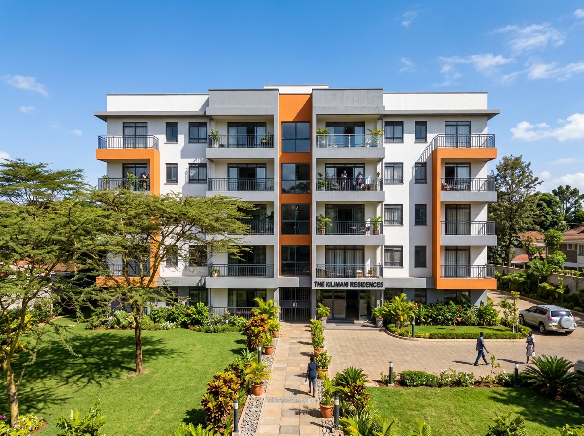 Modern residential apartment block in Nairobi managed by Liphrah Agencies
